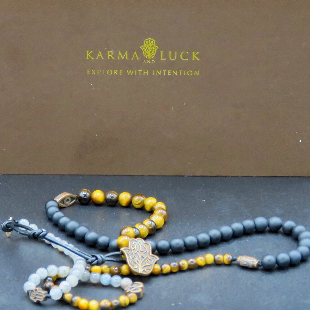 KARMA AND LUCK - Men's 24" Hamsa Buddha Necklace - Handmade in Bali
